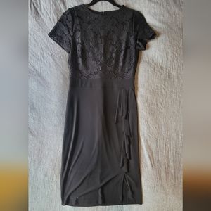 Chaps Black Lace Dress Size 4
